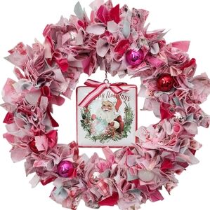 12" Pink Christmas Wreath